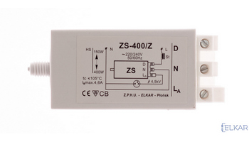 Elektroniczny zapłonnik impulsowy do lamp wyładowczych, typ ZS-400/Z