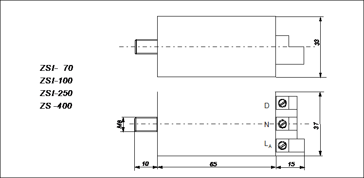 Układy zapłonowe: Wymiary (mm)